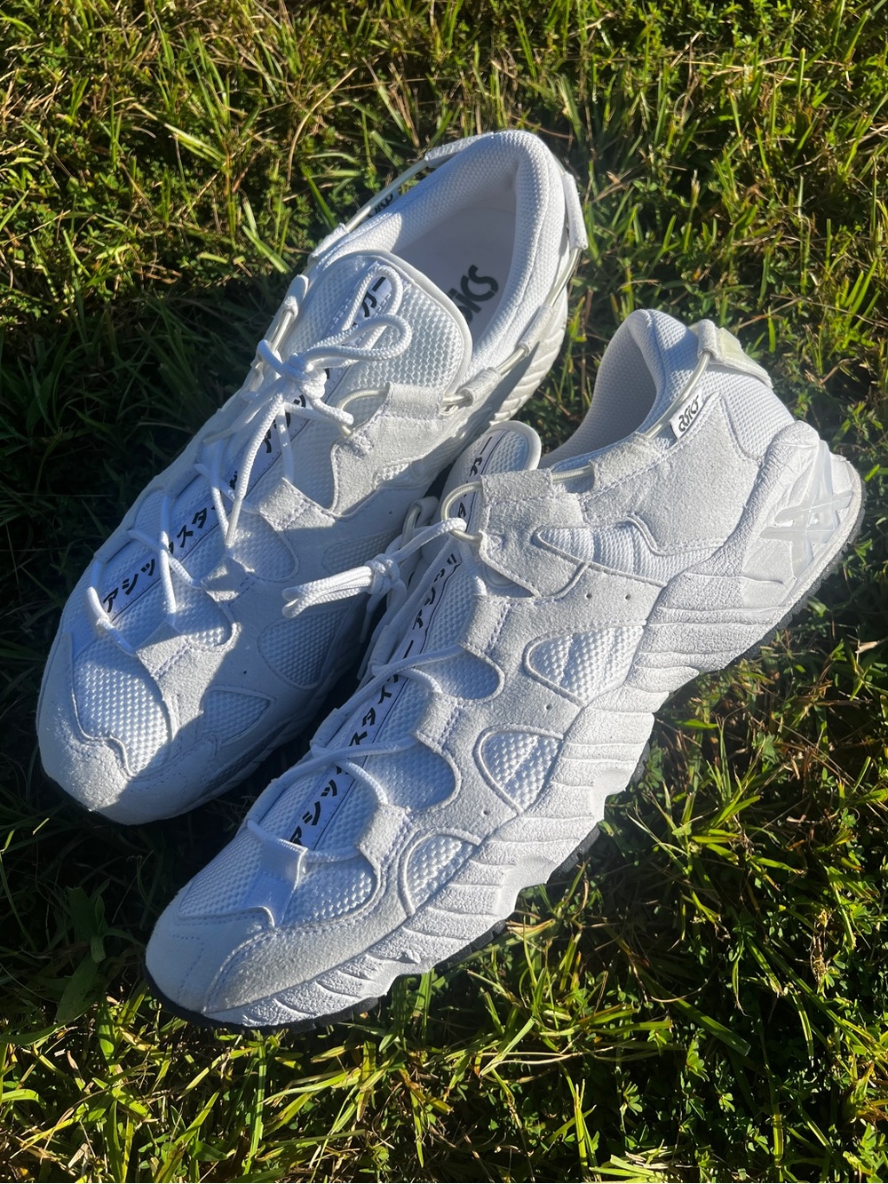 NEW Asics size 14 Mens Gel Mai White Japenese Text shoes - Picture 3 of 16